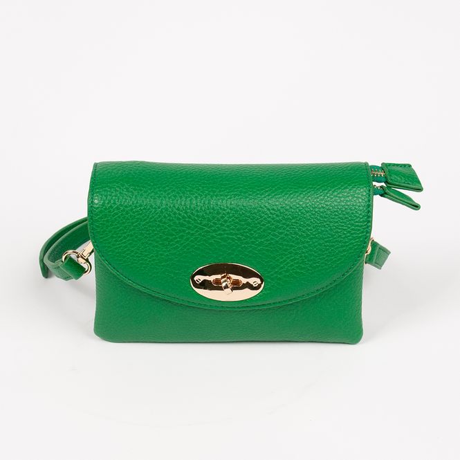 Hovedbilde DANIELLE clutch sterk grønn i imitert skinn