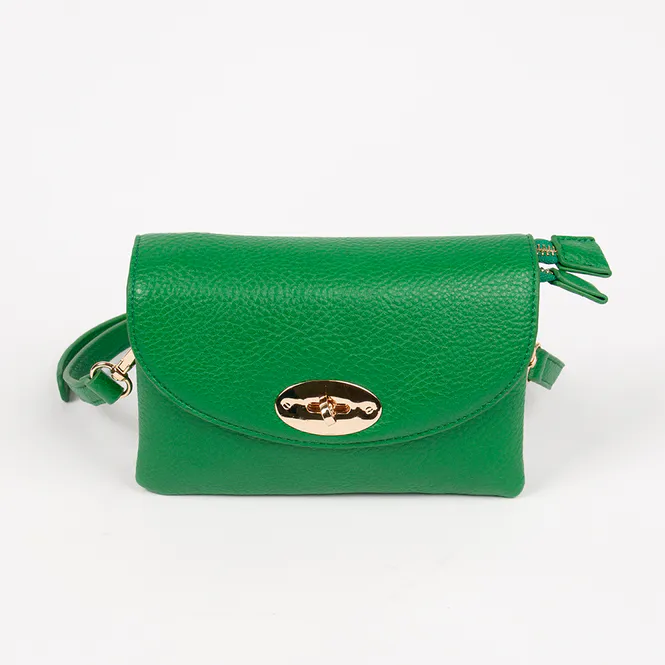Hovedbilde DANIELLE clutch sterk grønn i imitert skinn