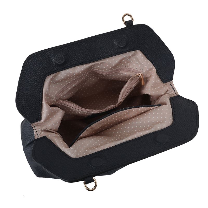 JOELLE portemone clutch/veske marineblå - liten veske med skulderrem