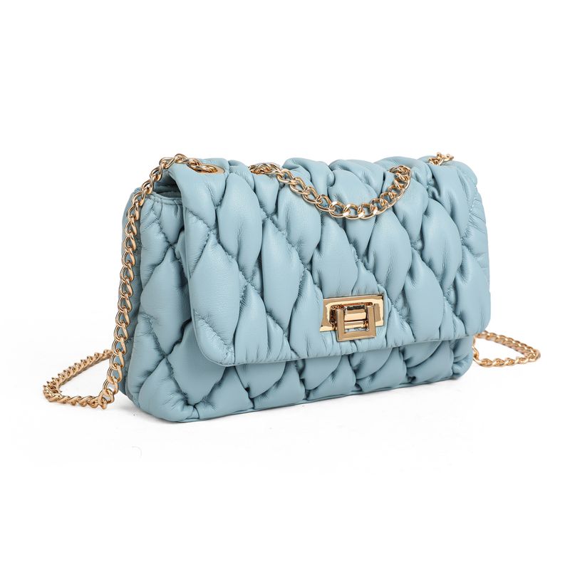 BAILEY chunky bubble clutch - lys blå
