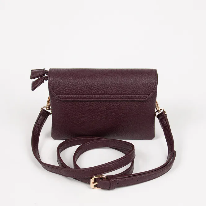 Hovedbilde DANIELLE clutch burgunder i imitert skinn