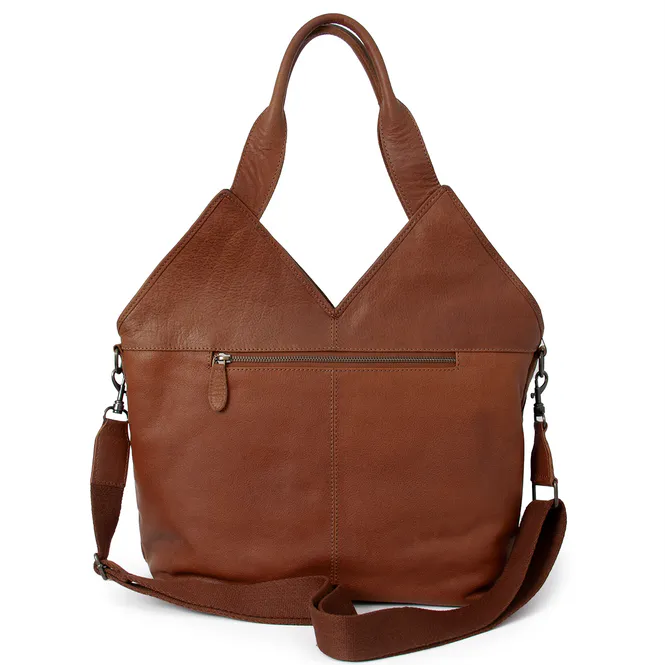 Hovedbilde LOUIS stor flettet shopper i skinn - brun