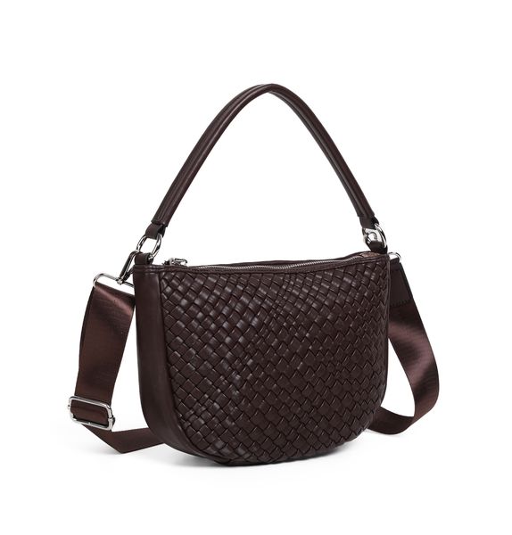 Hovedbilde Harriet liten flettet bag brun - stilig veske i ...