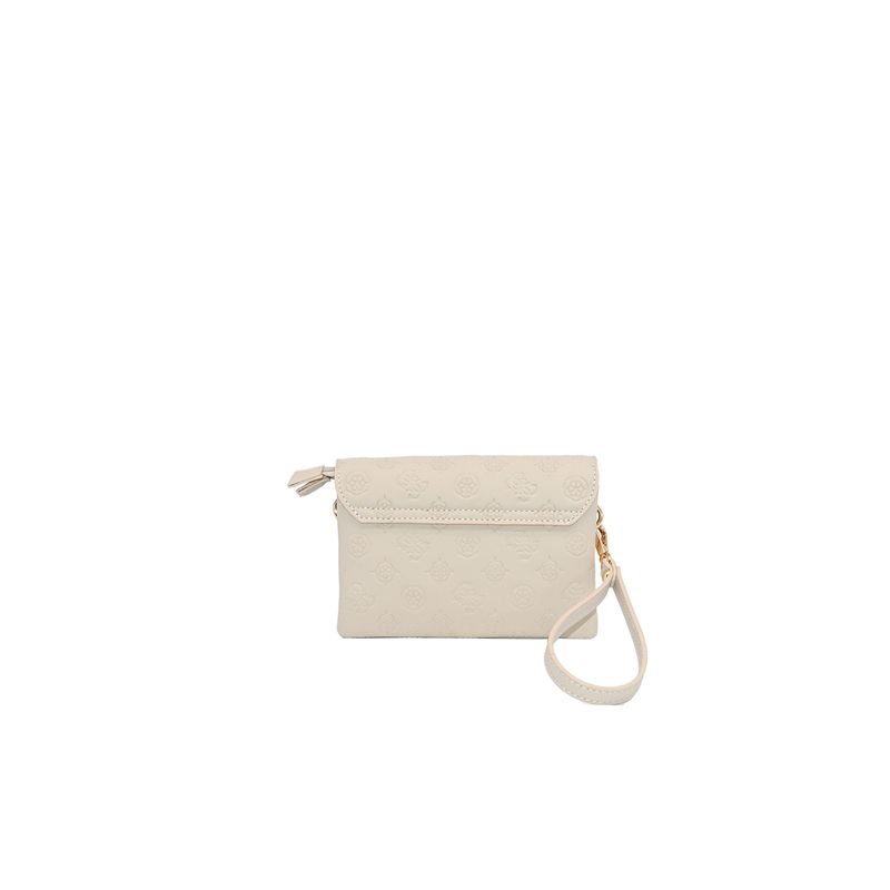 DANIELLE clutch lys beige med preget mønster