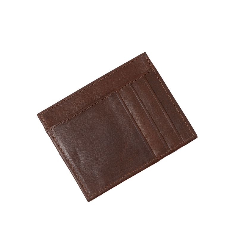 LEIA kortholder i skinn - brun