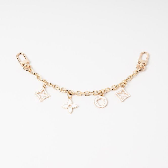 Hovedbilde Veskepynt lenke med charms - hvit