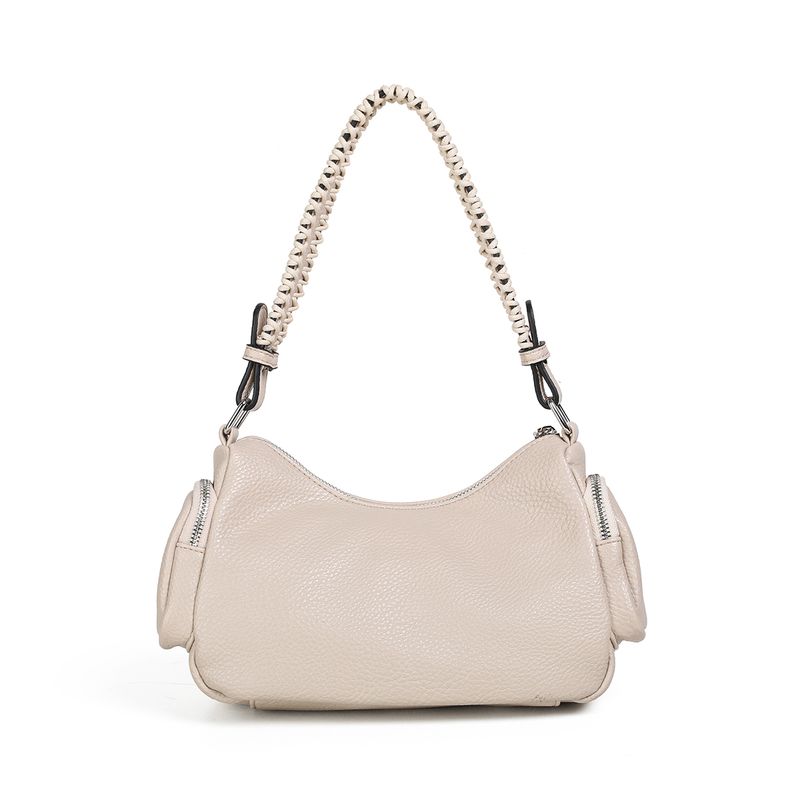 FANNY väska med flätad kant - beige
