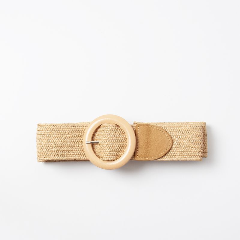 Elastikkbelte med trespenne - natur