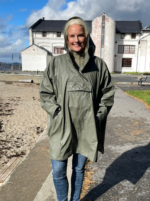 Hovedbilde Regnponcho - olivengrønn
