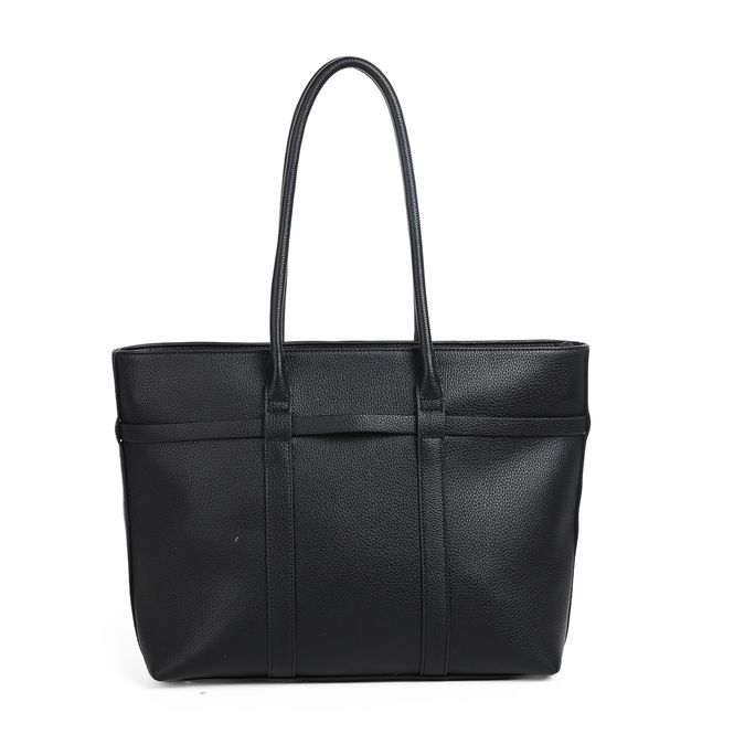 Hovedbilde KARI shopper i svart imitert skinn