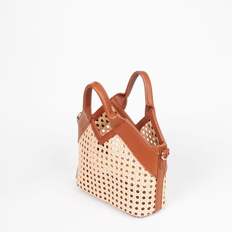 Izra liten shopper - cognac - lett og elegant veske