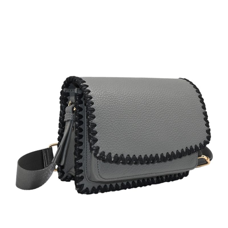 CAMILLE clutch med søm - grå