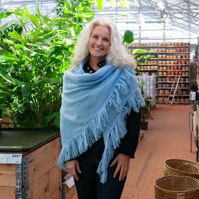 Hovedbilde Sjal i mohairmix - lys blå