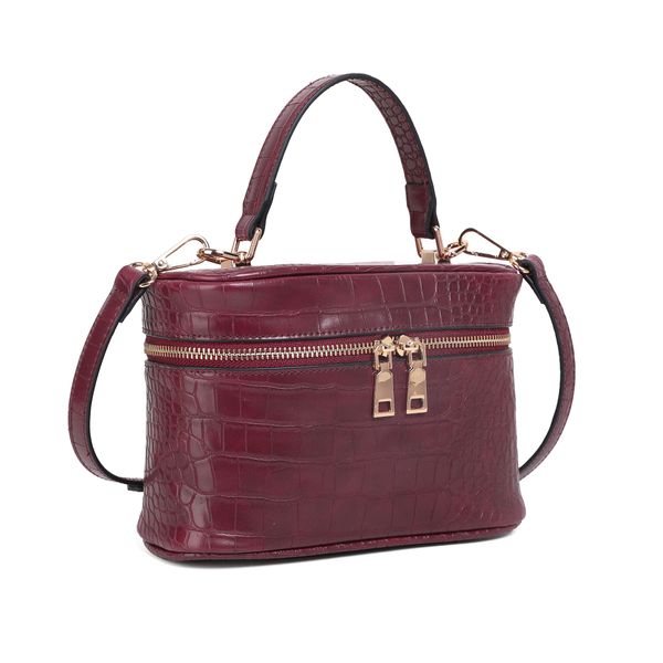 Hovedbilde GABOR boxbag i burgunder imitert croco-skinn