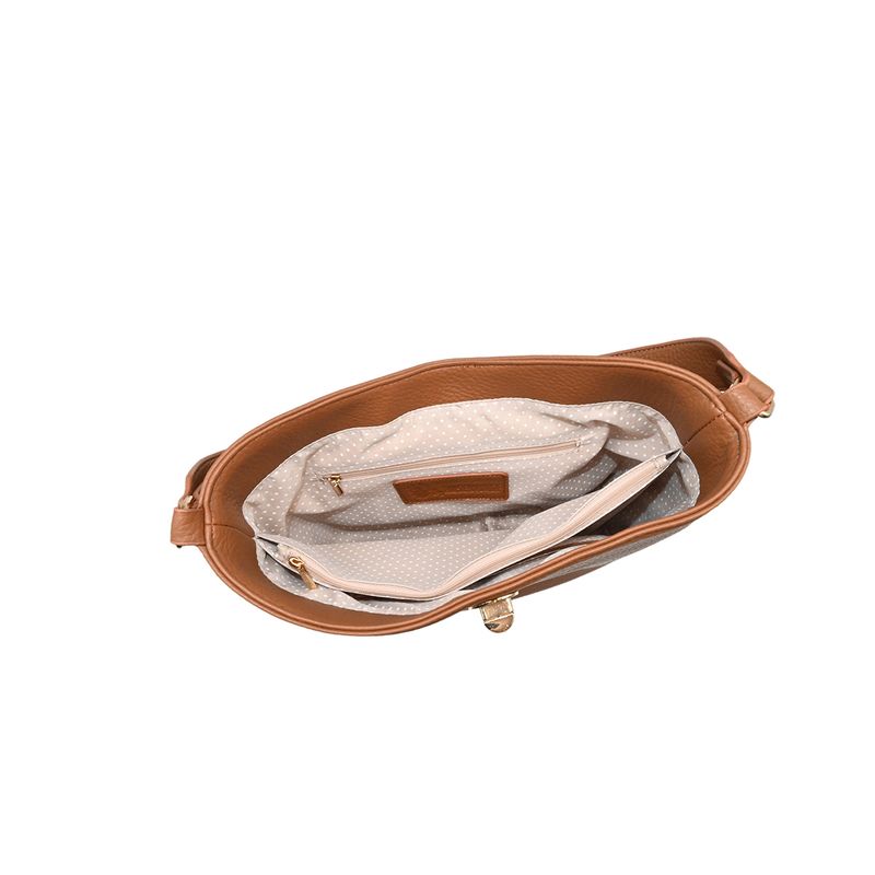 Iona ovalbag - brun - romslig skulderveske i tidløst design