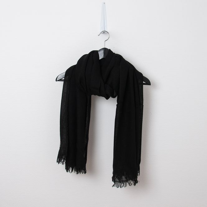 Hovedbilde Ull/viskose vevet sjal - svart