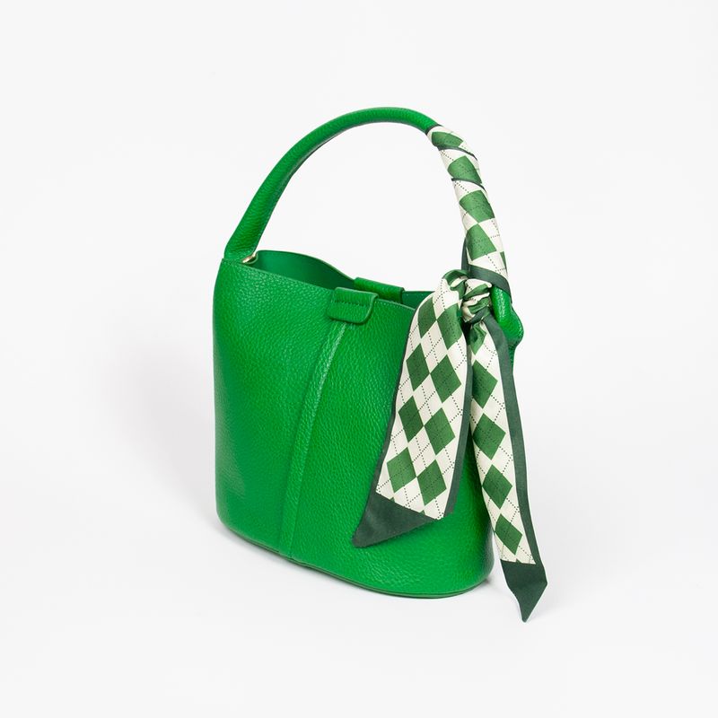 Ibelin liten bucketbag - grønn - feminin veske med tidløs form
