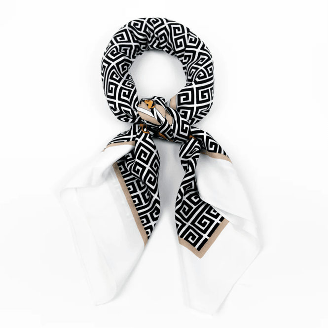 Huvudbild Mönstrad scarf i silk look – elegant ...
