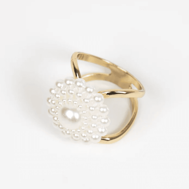 Huvudbild Scarf-ring med pärldetaljer - elegant accessoar ...