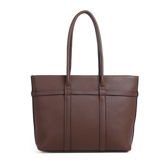 Hovedbilde KARI shopper i brunt imitert skinn
