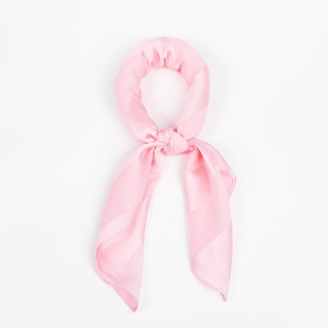Hovedbilde Lite skjerf lys rosa med ton-i-ton striper 70 x ...