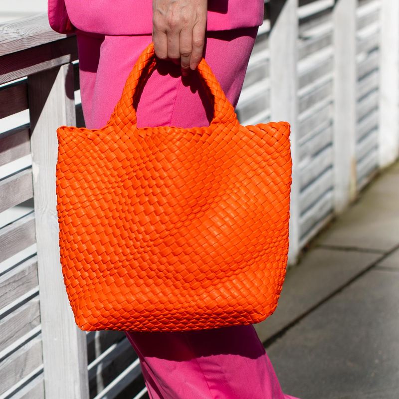 BILLIE flettet håndveske - orange