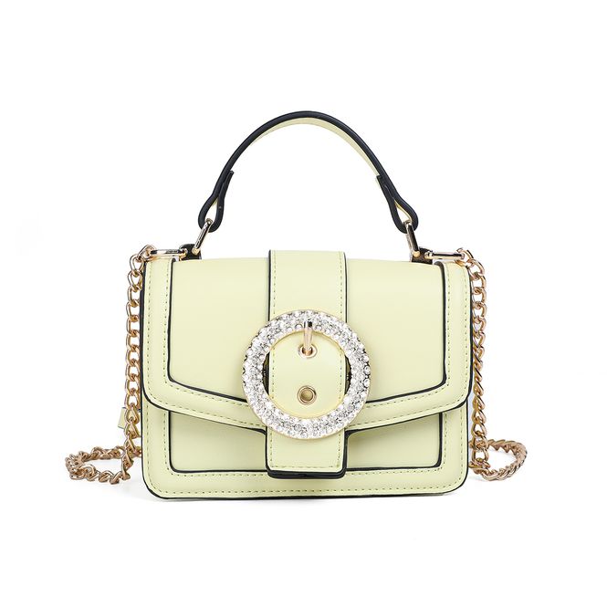 Hovedbilde FELICIA Clutch med stor glitterspenne - lys gul