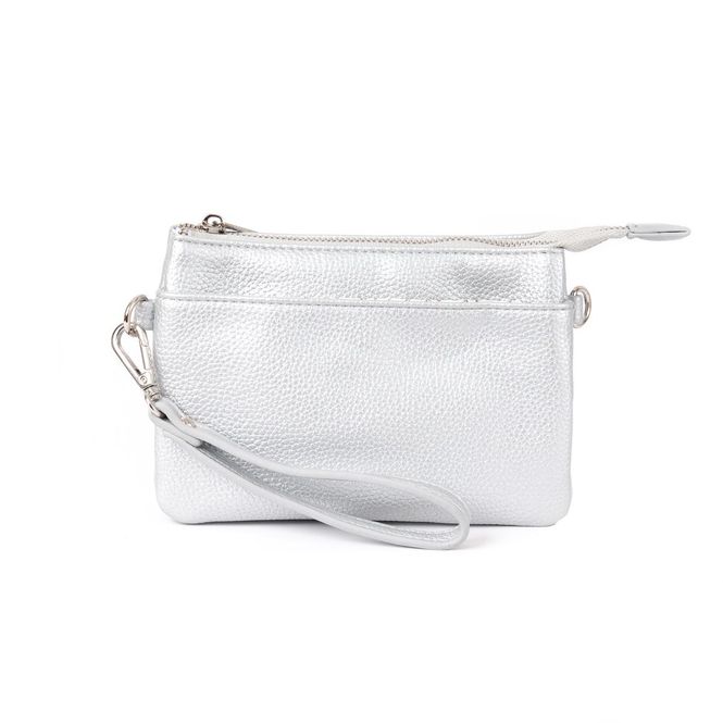 Hovedbilde ANNA clutch metallic - sølvfarget