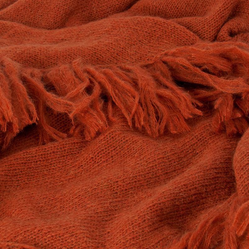 Sjal i mohairmix - rust