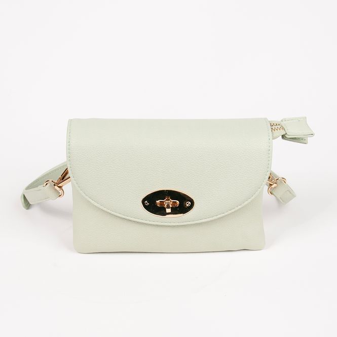Huvudbild DANIELLE clutch ljus grön i imiterat skinn