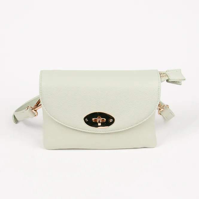 Hovedbilde DANIELLE clutch lys grønn i imitert skinn