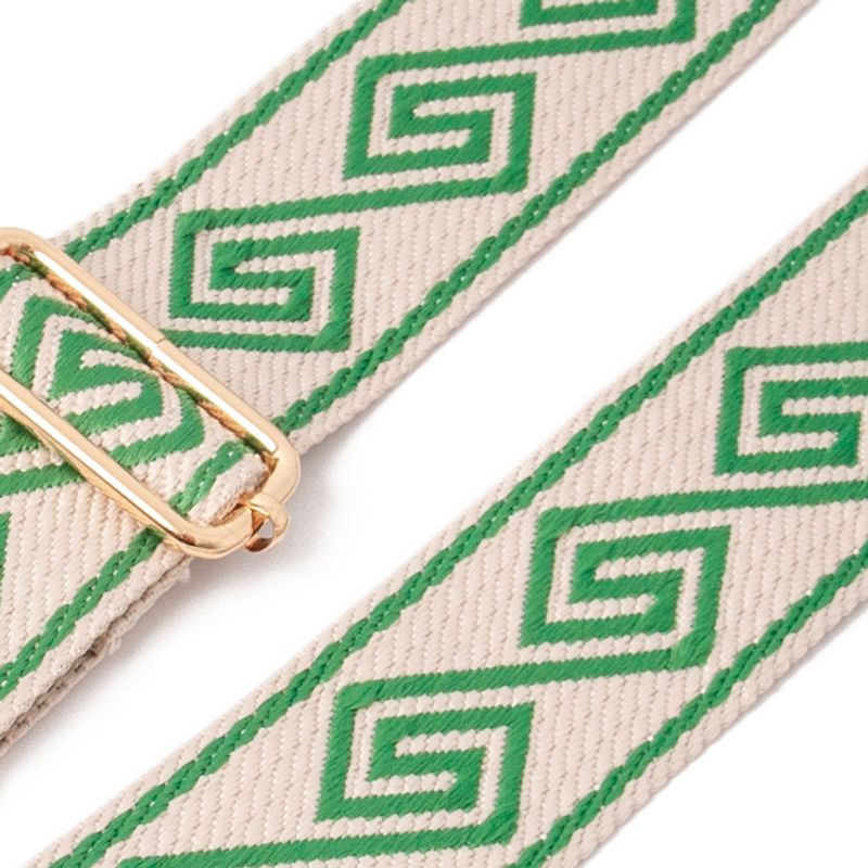 Skulderrem gresk mønster - grønn