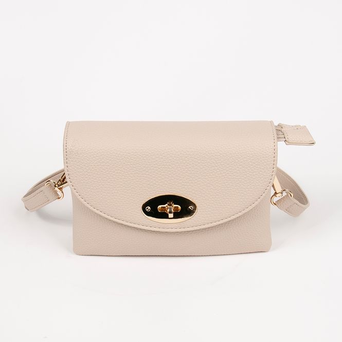 Hovedbilde DANIELLE clutch lys beige i imitert skinn