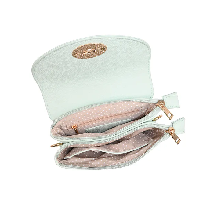 Hovedbilde DANIELLE clutch mint grønn i imitert skinn