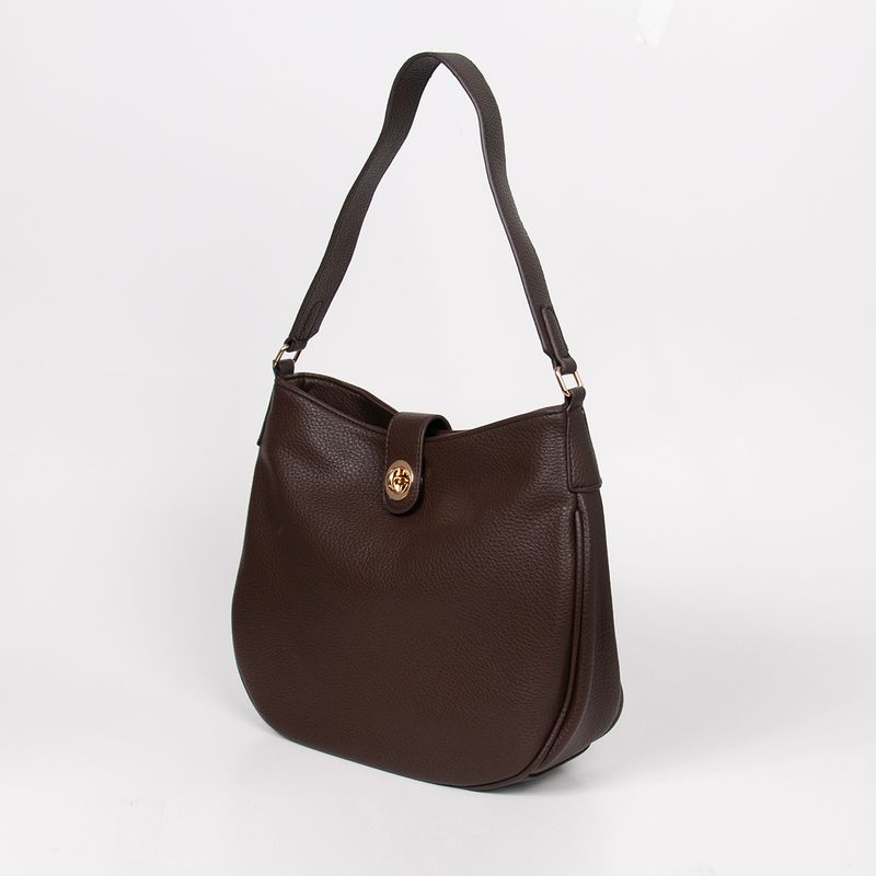 Iona ovalbag - brun - romslig skulderveske i tidløst design