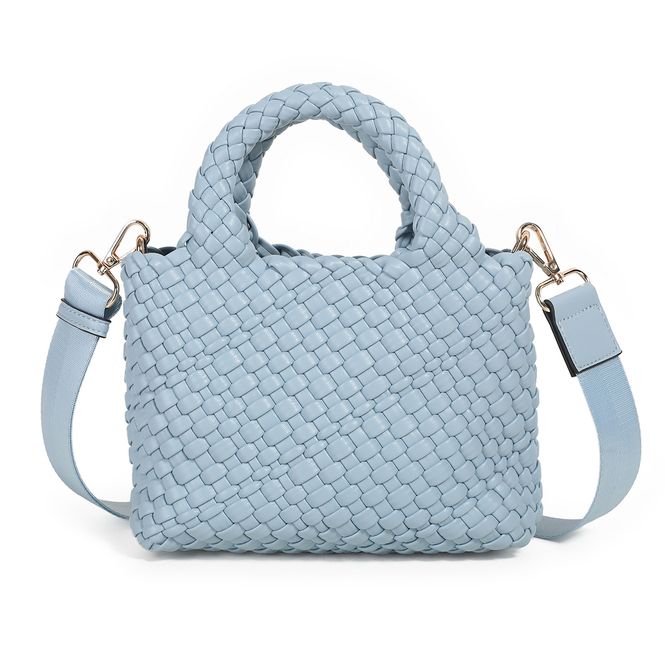 Hovedbilde Edda flettet mini bag - lys blå - elegant veske ...