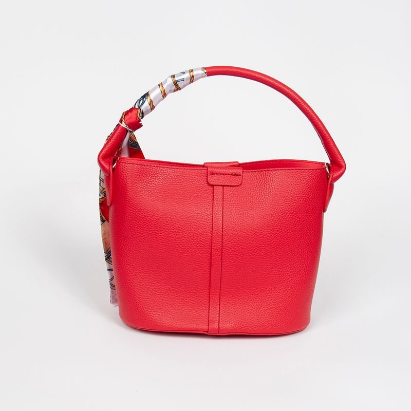 Ibelin liten bucketbag - rød - feminin veske med tidløs form