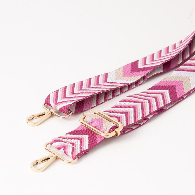 Skulderrem med v-mønster - rosa