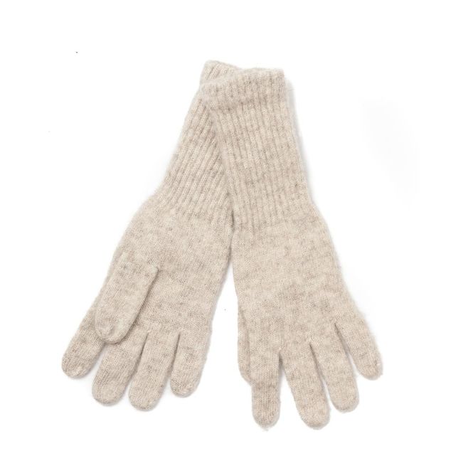 Hovedbilde Lang strikkevante - beige