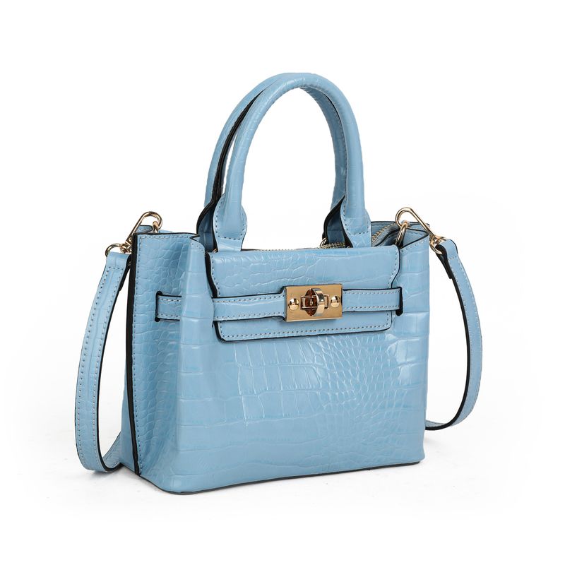 BONNIE croco bag - lys blå